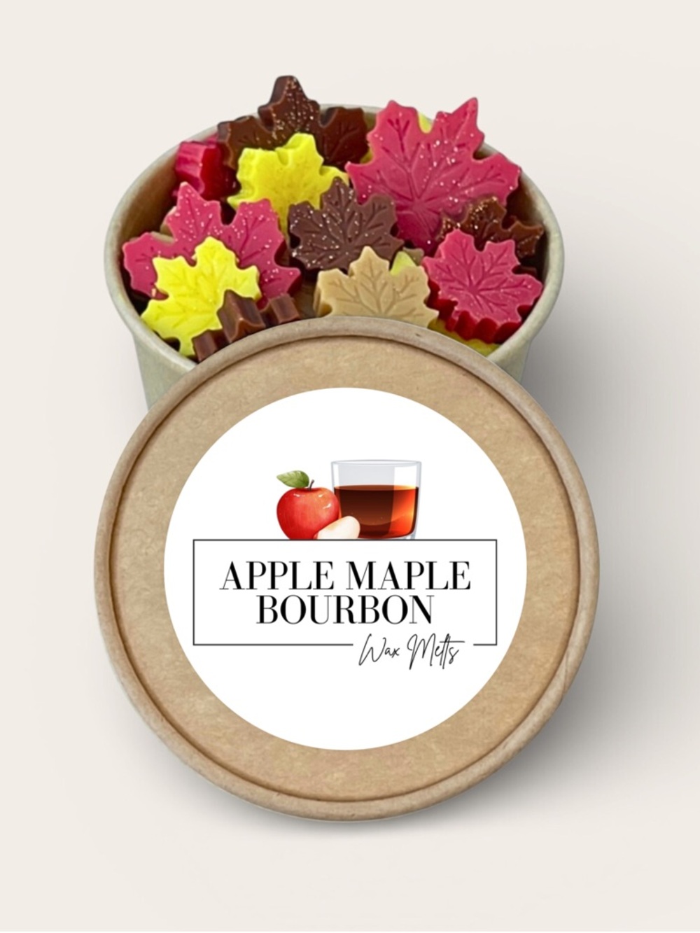 Apple Maple Bourbon Soy Wax Melts 2.5oz Jar Handmade
